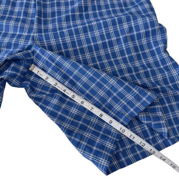 Greg Norman For Tasso Elba Mens Blue Plaid Golf Shorts Size 40 Polyester - Picture 6 of 10